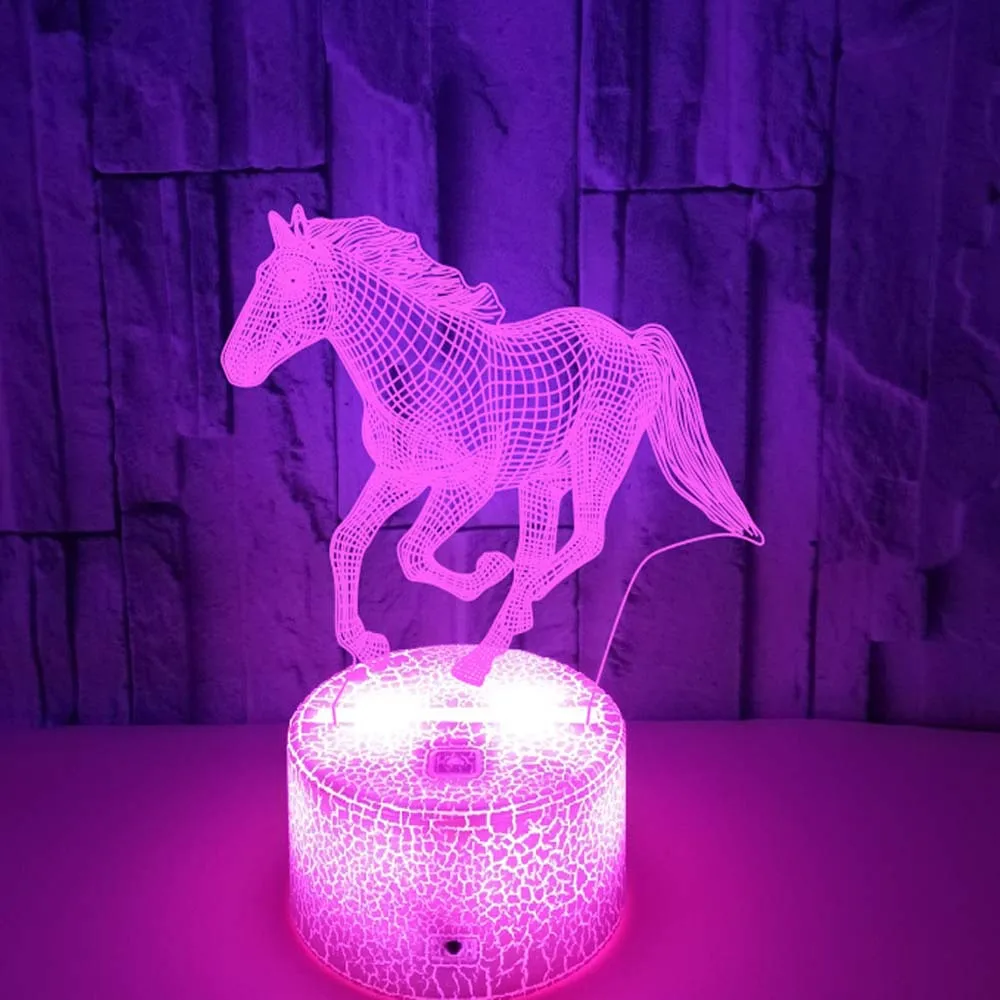 3D LED Horse Lamp