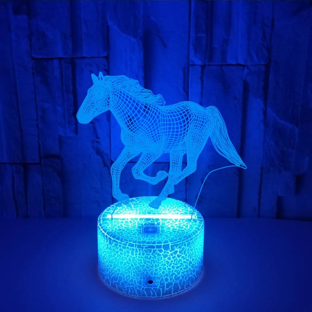 3D LED Horse Lamp