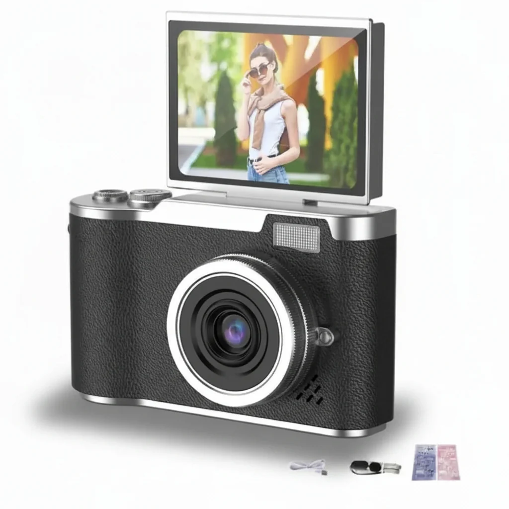 Compact Digital Camera Rechargeable Battery Flip Screen - Image 9