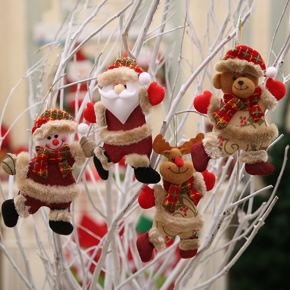 Festive Ornaments Set Santa Claus and Snow