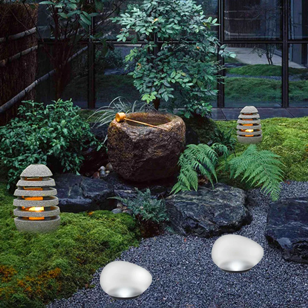 Solar-powered LED Pebble Lighting