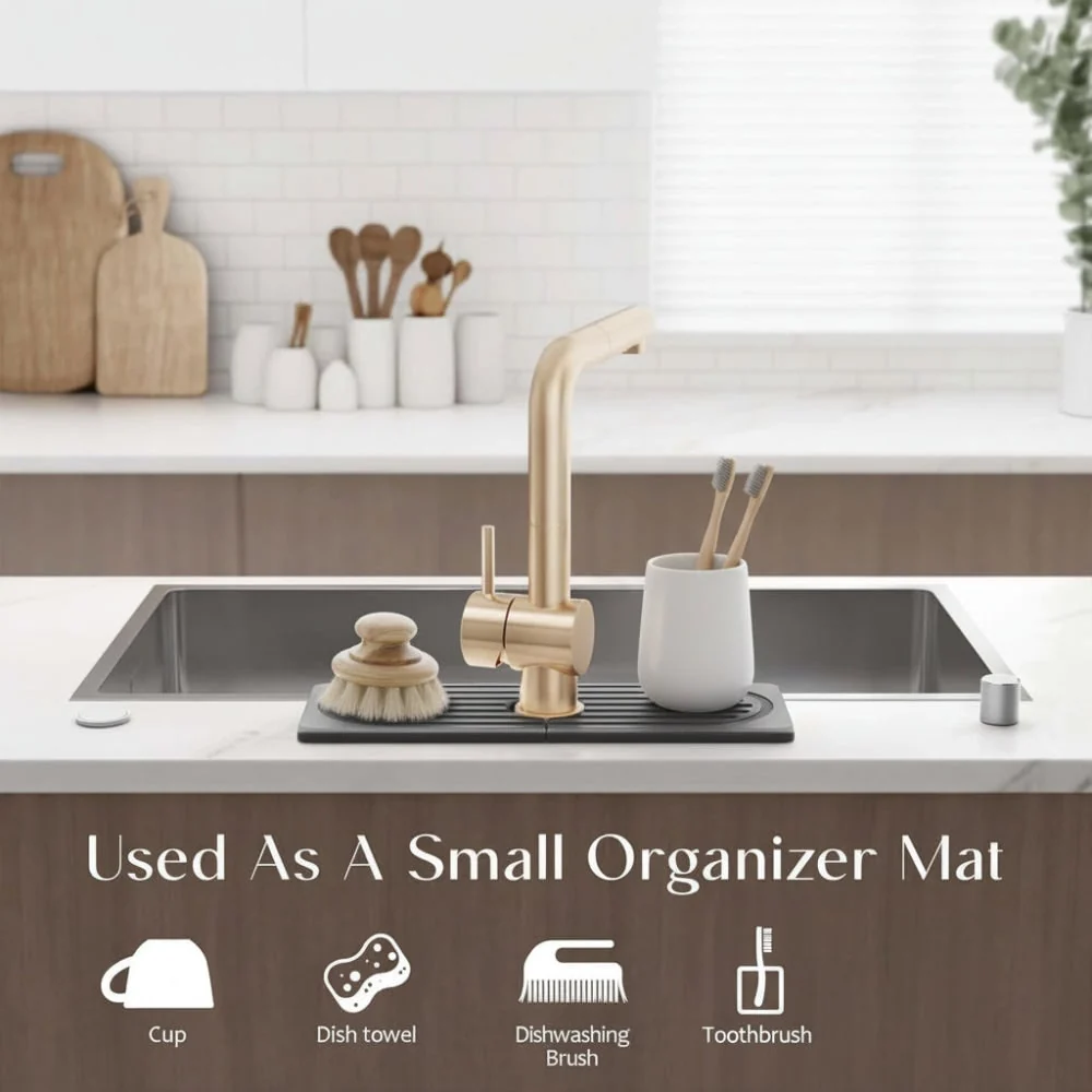 Kitchen Sink Mat Drying Mat Absorbent Design Easy Clean - Image 5