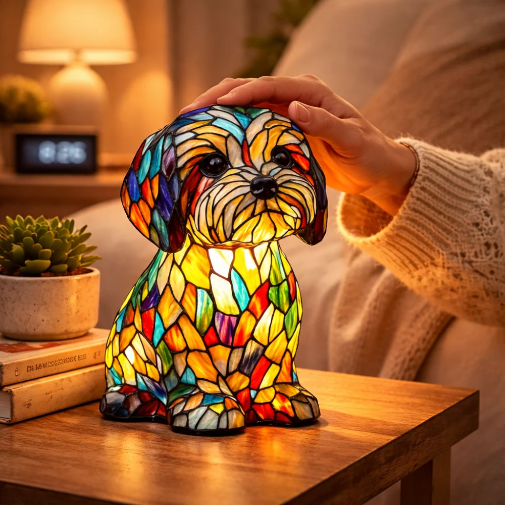 LED Table Lamp Crystal Night Light Dog Lamp - Image 3