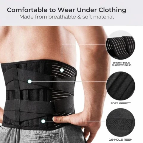 Lumbar Support Back Brace  and Stability Adjustable Fit - Image 9