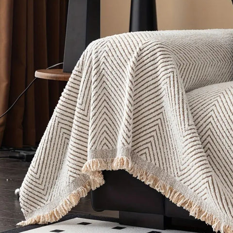 Stripe Herringbone Sofa Cover Living Room Decor and Protection - Image 9