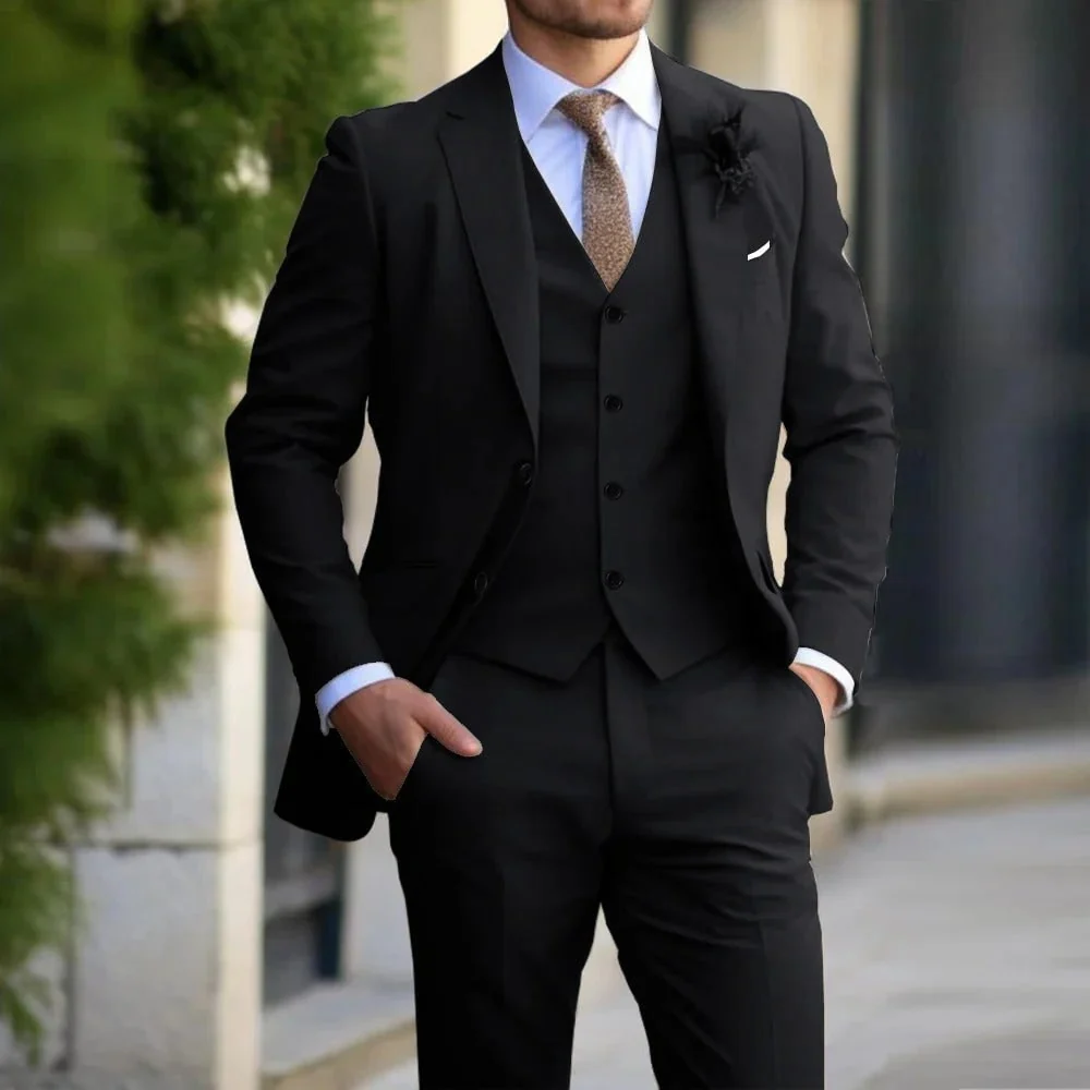 Men's Da Completo Da Uomo Abito Elegante | 3 Pezzi - Image 3